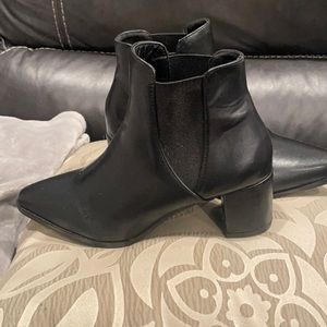 Black heeled booties